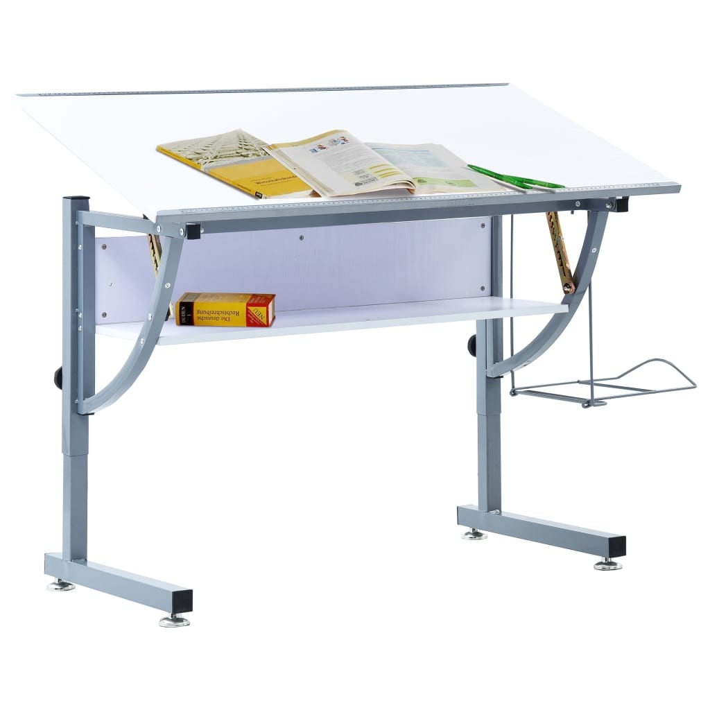 Teenagers Drafting Table White 110x60x87 cm MDF